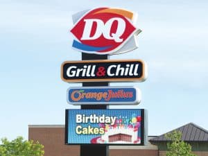 Dairy Queen Pylon Sign